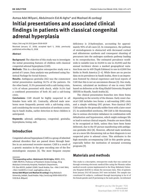 Pdf Initial Presentations And Associated Clinical Findings In