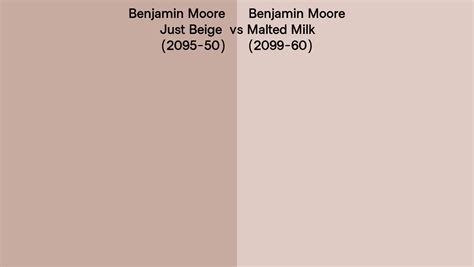 Benjamin Moore Just Beige Vs Malted Milk Side By Side Comparison