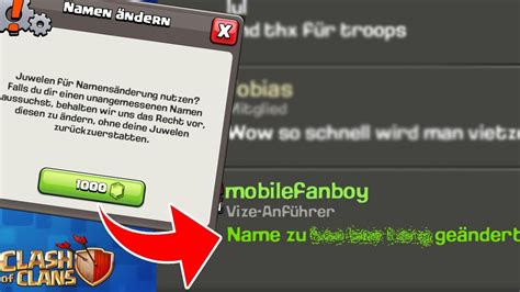 Ich Ndere Meinen Namen In Clash Of Clans Coc Youtube