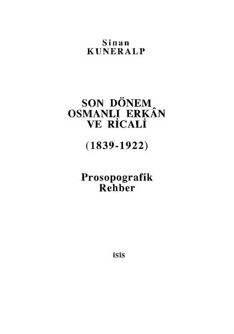 PDF SON DÖNEM OSMANLI ERKÂN VE RİCALİ 1839 geçmişti Ahmed Cevdet