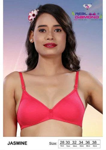 Non Padded Cotton Blend Pink Mold B Cup Bra Plain At Rs 97 5 Piece In