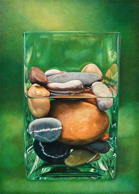 graphite drawings, colored pencil, stones, still-life, landscape ...