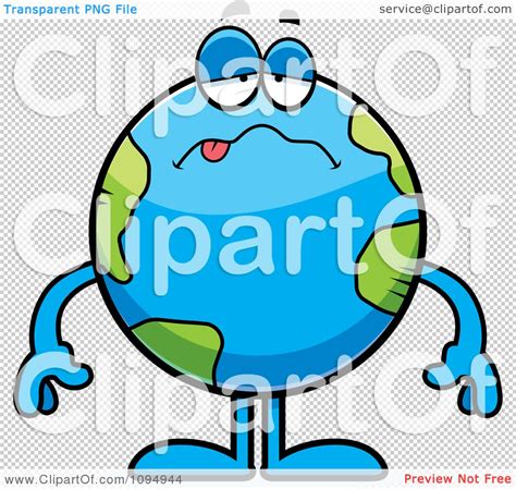 Clipart Sick Earth Globe Royalty Free Vector Illustration By Cory