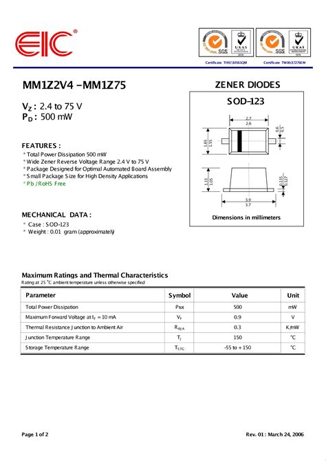 Mm1z16（eic）mm1z16中文资料价格pdf手册 立创电子商城