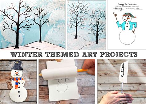 Winter Art Project Ideas - Look between the lines