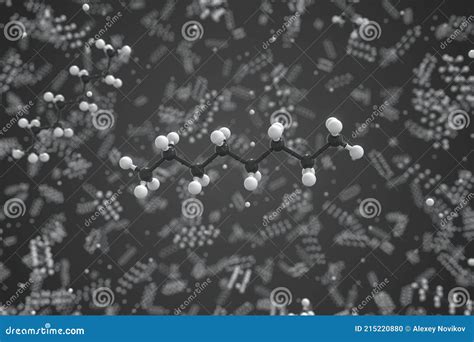 Octane Molecule Made With Balls Conceptual Molecular Model Chemical