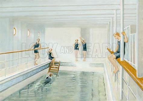 Swimming pool on the Titanic stock image | Look and Learn