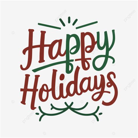 Happy Holidays Banner Text Effect Design Vector Transparent Image