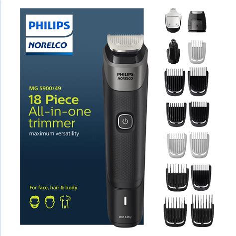 Philips Norelco Multigroom Series 5000 18 Piece Beard Face Hair Body And Intimate Hair