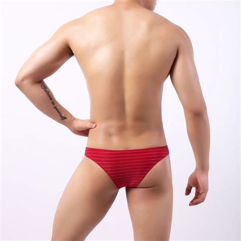 Lot De 6 String Tanga Pour Homme De Bikini Demi Hanche Taille Basse