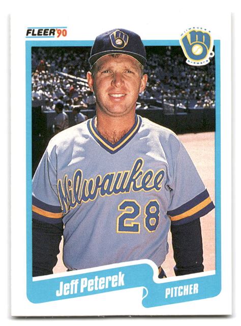 Jeff Peterek Fleer Milwaukee Brewers Baseball Ebay