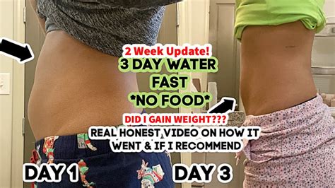 3 DAY WATER FAST 2020 NO FOOD FOR DAYS BEFORE AFTER RESULTS WATER