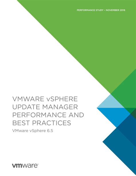 Pdf Vmware Vsphere Update Manager Performance And Vsphere Update