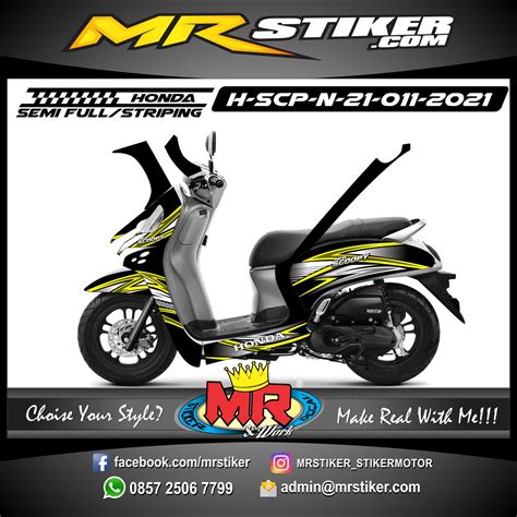 Stiker Motor Decal Honda Supra Gtr Tech Gradation Colorful