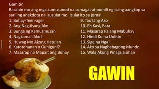 Anekdota Filipino 10 Mullah Nassredin hh | PPT