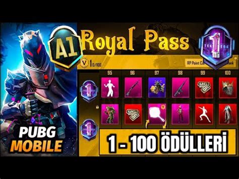 A1 ROYALE PASS ÖDÜLLERİ 1 100 SEVİYE ÖDÜLLERİ YENİ SETLER A1