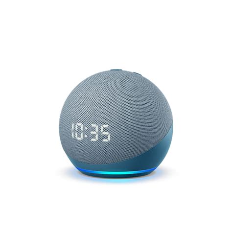 Echo Dot Th Gen With Clock Smart Bedside Speaker With Bluetooth