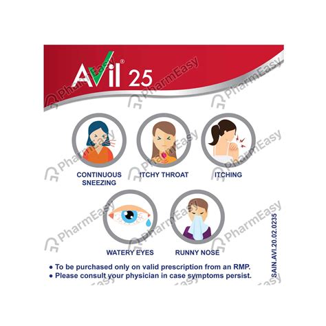 Avil 25 Mg Tablet 15 Uses Side Effects Dosage Composition