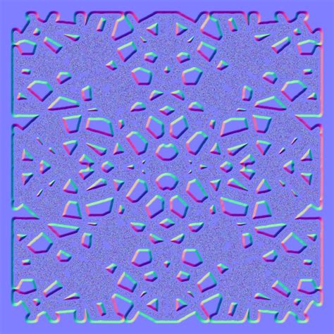 Stone Decorative Carvings Texture Normal Map