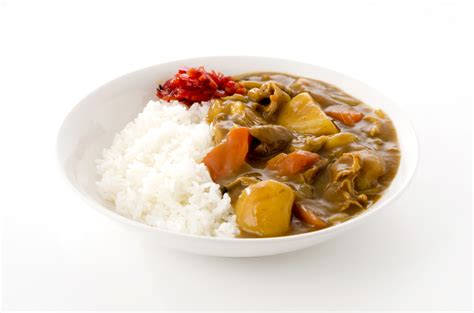 Japanese food, pork curry with rice on white background - Savvy Tokyo