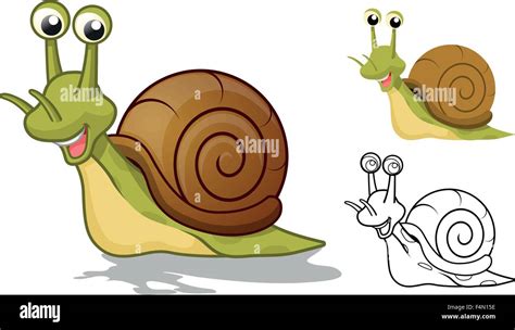 Snail cartoon hi-res stock photography and images - Alamy