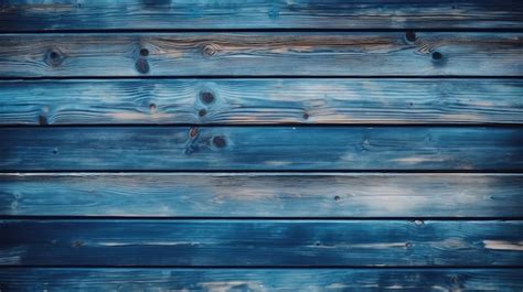 Premium AI Image | A blue wood wall with the wood grain showing the ...