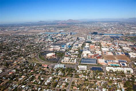 Aerial View of Downtown Tempe, Arizona Skyline Stock Image - Image of ...