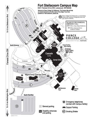 Pierce College Puyallup Campus Map - Tourist Map Of English