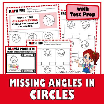 Missing Angles In Circles Concept Scaffolded Practice Quiz Worksheets