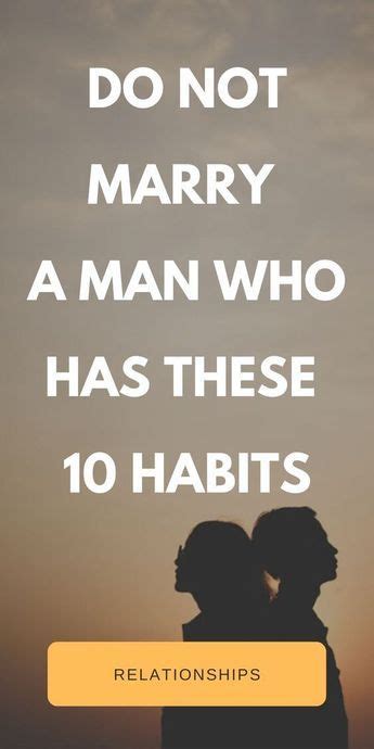 Do Not Marry A Man Who Has These 10 Habits Healthy Relationship