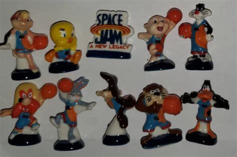 SÉRIE COMPLÈTE FÈVES looney tunes space jam warner bros basket EUR 13