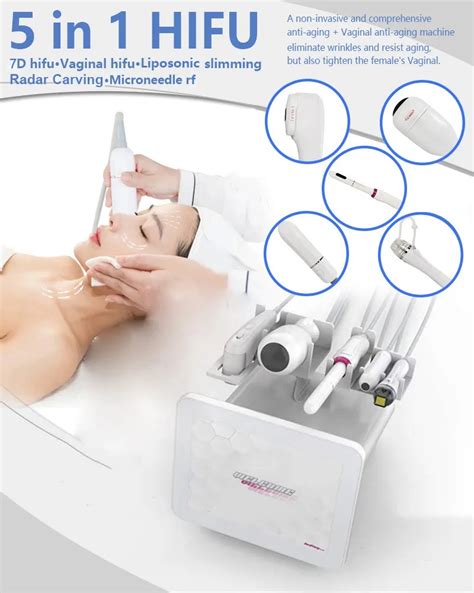 7d Hifu 5 In 1 Machine With Vmax Ultrasound Rf Microneedling For