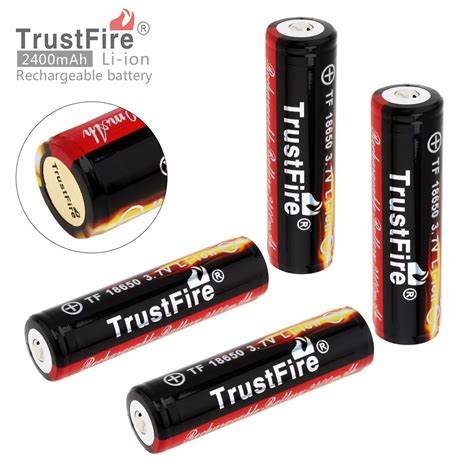 Trustfire Pcs V Mah High Capacity Li Ion Rechargeable