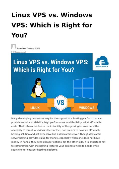 Linux Vps Vs Windows Vps Which Is Right For You By Lutherlina Issuu