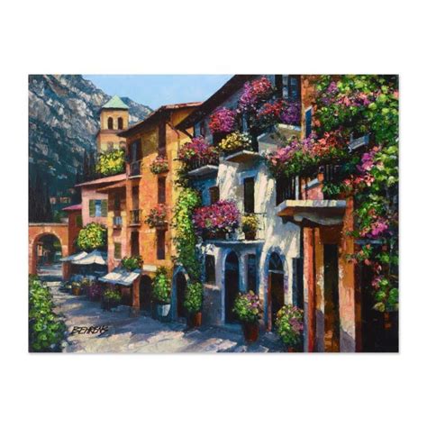 Howard Behrens Signed Village Hideaway Hand Embellished Limited