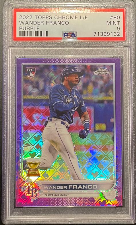 Wander Franco Topps Chrome Logofractor Edition Purple Psa