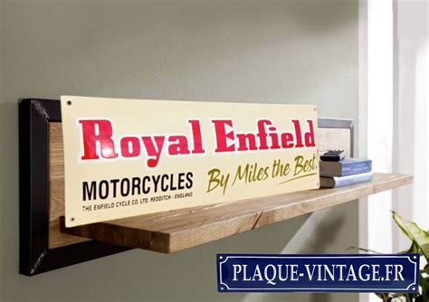 Plaque émaillée Royal Enfield Moto Anglaise Make Like A Gun