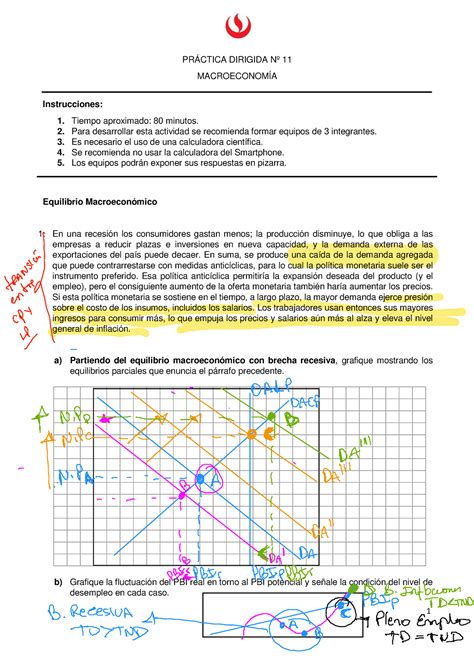 AF133 Macroeconomía Práctica dirigida 11 equilibrio