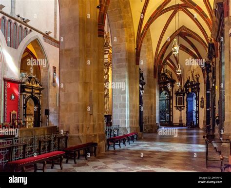 Gniezno Poland July 1 2015 Gothic Aisle Of Gniezno Cathedral With