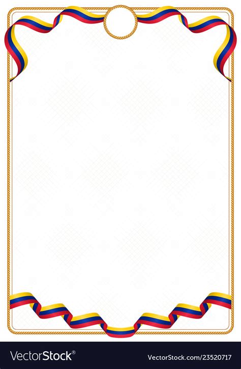 Frame and border of venezuela colors flag Vector Image