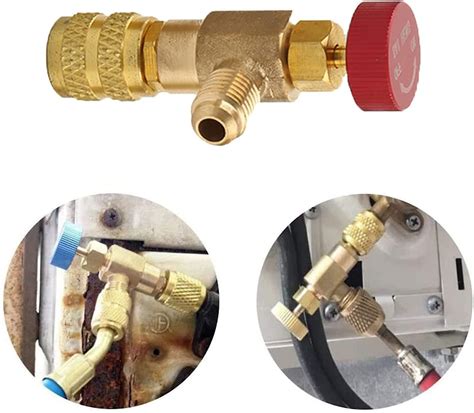 2pieces Adapter Liquid Safety Valve R410a R22 Safety Valve Refrigerant Control Valve For Air