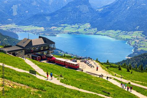 Fotka View Of Wolfgangsee Lake From Schafberg Mountain Austria