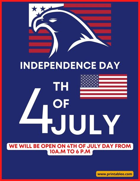 Th Of July Sign Printable Open Closed Sings