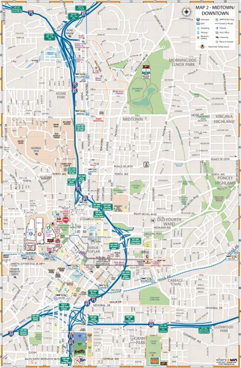 Atlanta Ga Map - Printable Map Of Atlanta - Printable Maps