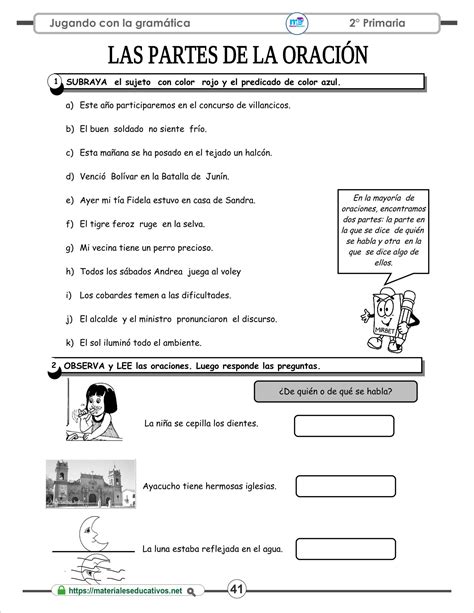 Cuaderno Ejercicios De Gram Tica Espa Ol Primaria Pdf Ejercicios