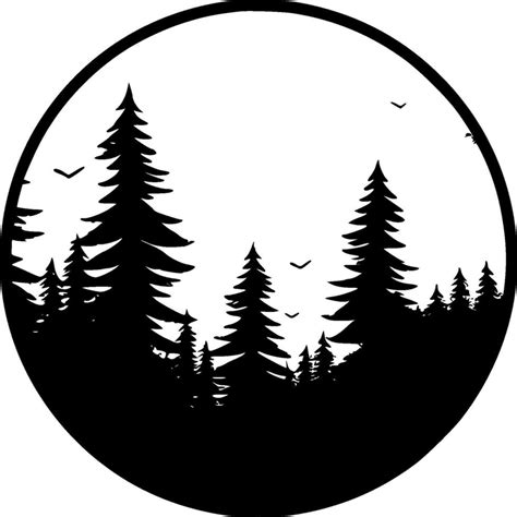 Bosque Minimalista Y Plano Logo Vector Ilustraci N Vector