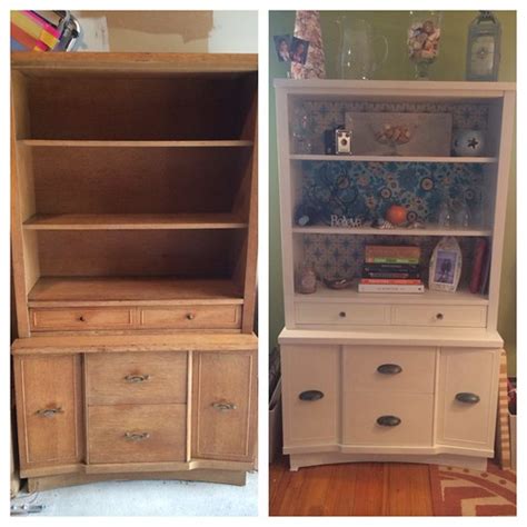 Mid Century Hutch Before After Refinished Furniture Pr Flickr