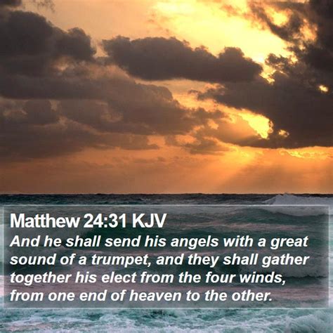 Matthew 24:31 KJV Bible Verse Images