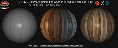 Baltimore Walnut Fine Wood Pbr Texture Seamless 21547