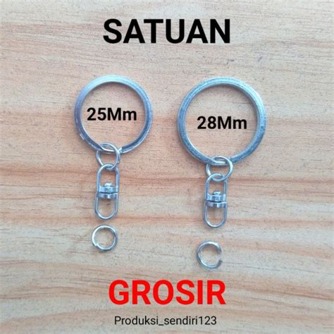 Jual Ring Putar Gepeng Tebal Gantungan Kunci Bahan Nikel Ring Ganci